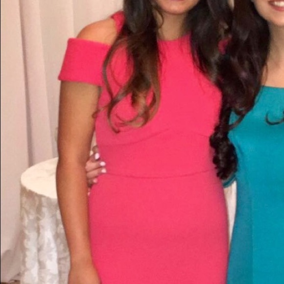 Pink Shoulder Cut Out Gown Formal Dress - Picture 2 of 6